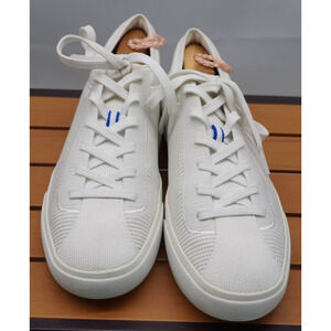 Rothy's Women's The Lace Up Bright White Knit Low Top Sneakers Shoes Size 9 US